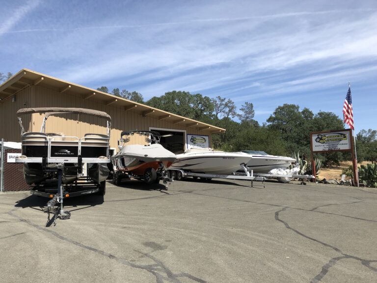 Front of Berryessa Repairs with a pleasure, wakeboard, ans ski boat